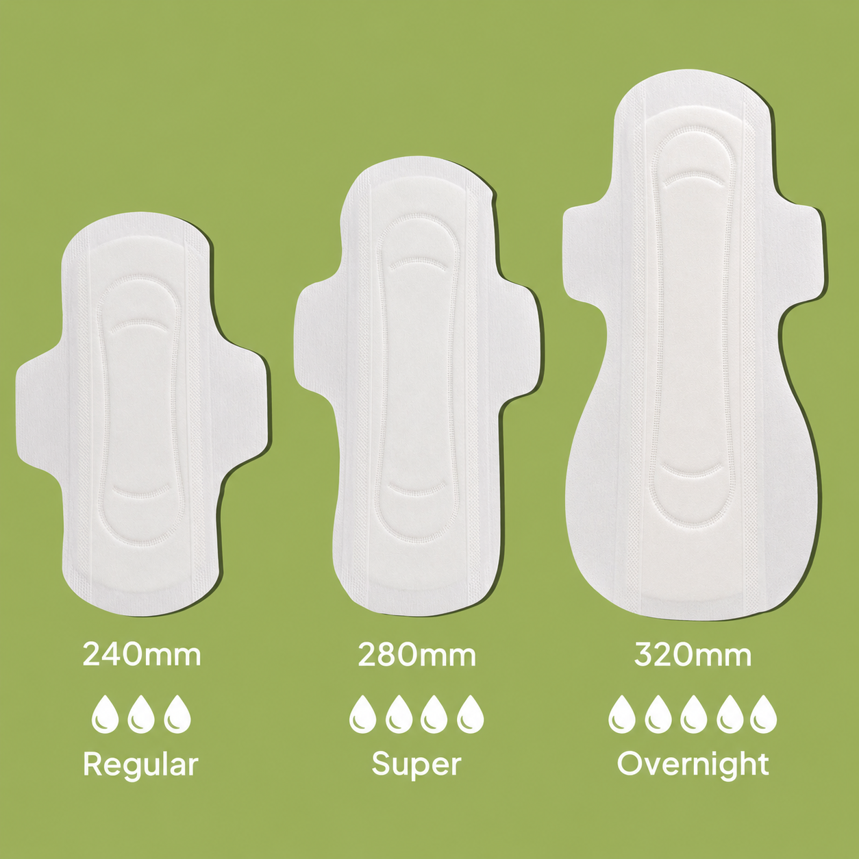 Cotton Cover Period Pads for Women - Regular Absorbency