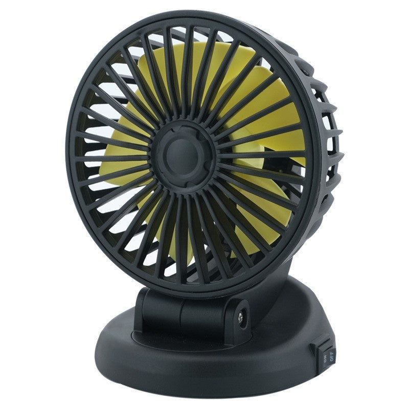 Mini Car Fan with USB Port - In-Car Folding Fan for Vehicle Use