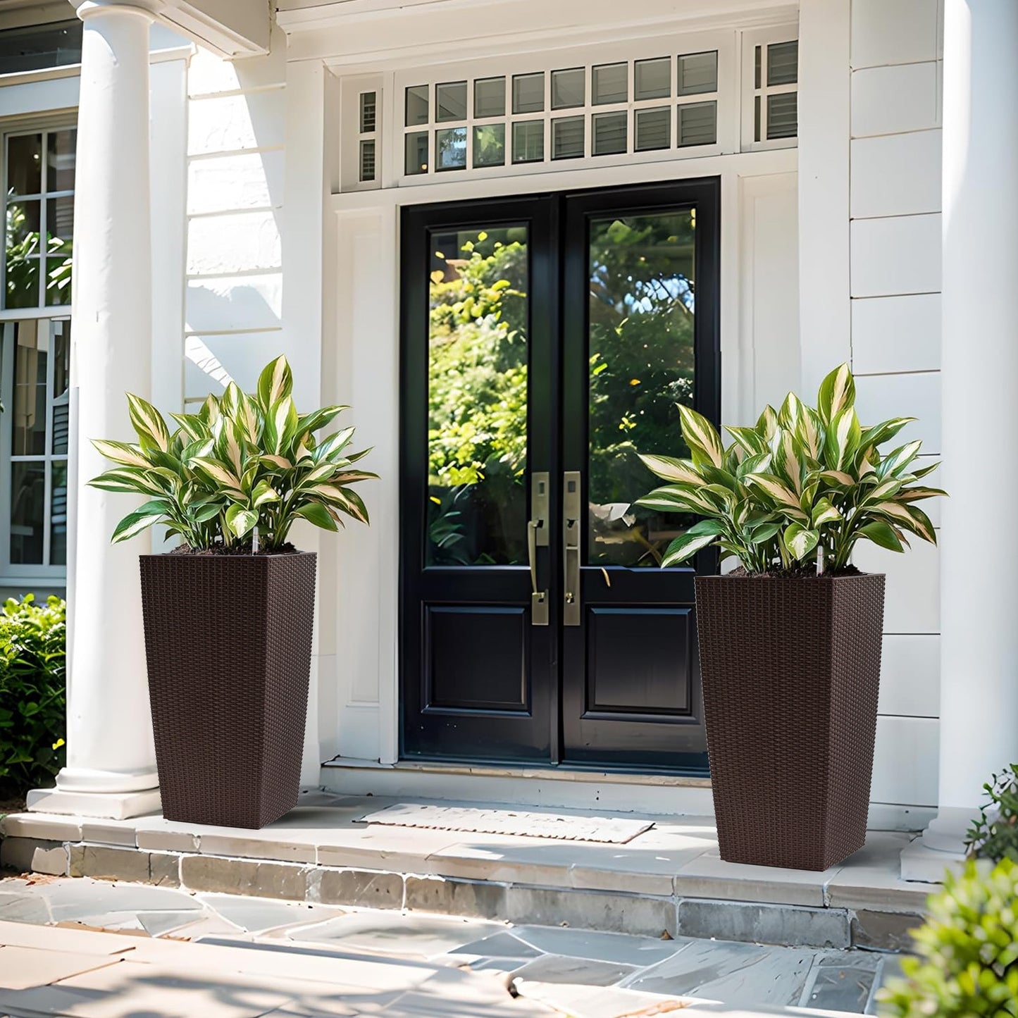 30 In Tall Large Flower Pots Planter With Self-Watering Drainage