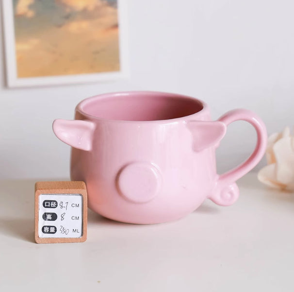 Ceramic Mug Breakfast Cup with Color Glaze, 401-500mL, Multiple Colors