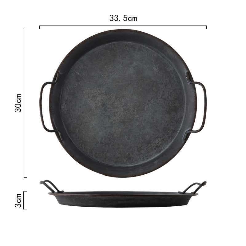 Wrought Iron Decorative Bread Tray Set - Retro Household Kitchen Organizer