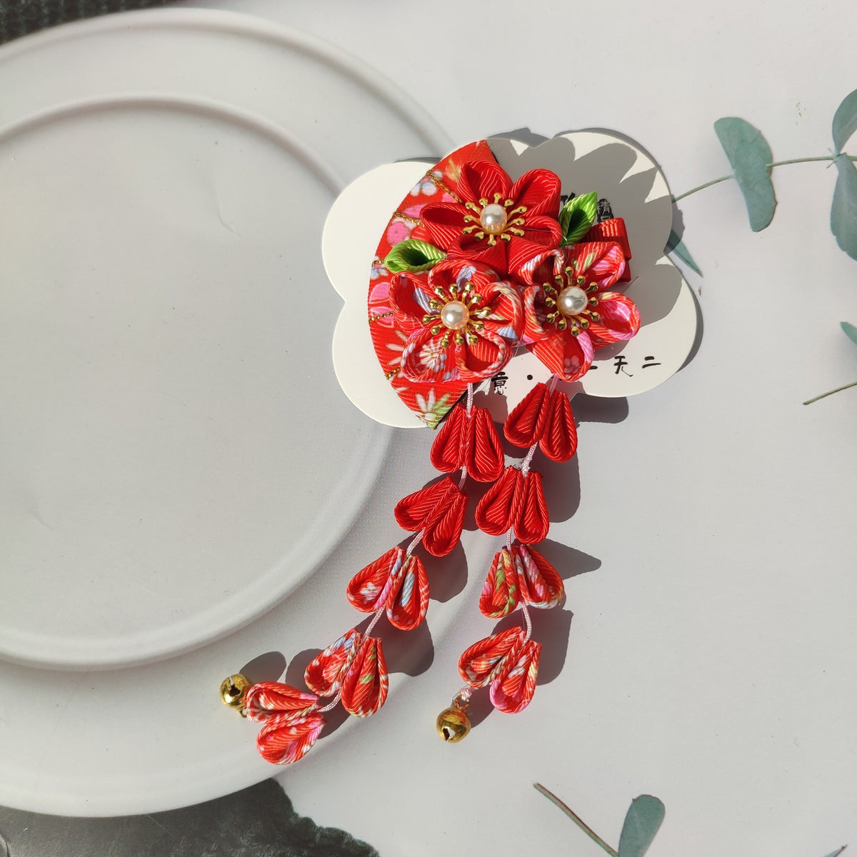 Floral Hairpin Japanese-Style Vintage Hair Clip