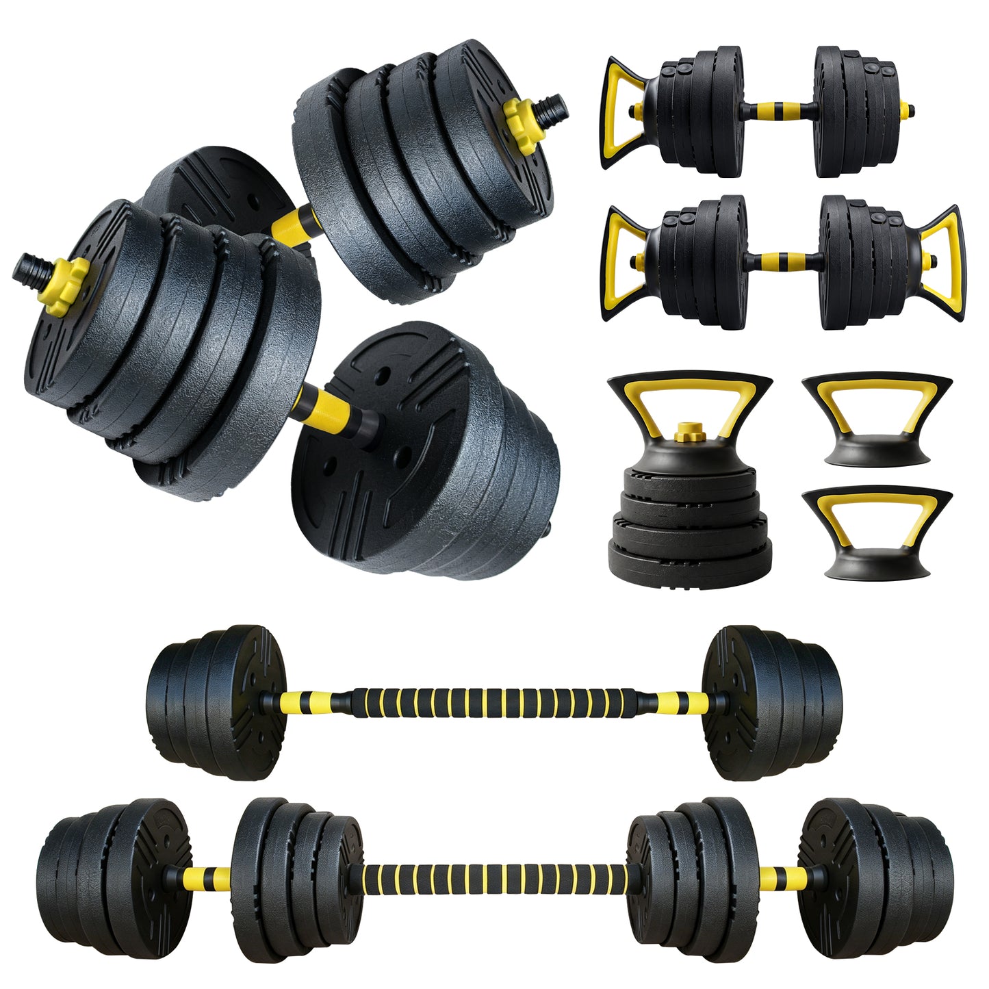 66 lbs Adjustable Dumbbell Set - 5-in-1 Fitness Weights