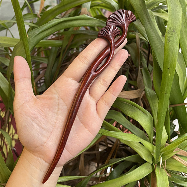 Ebony Antique Carved Hairpin