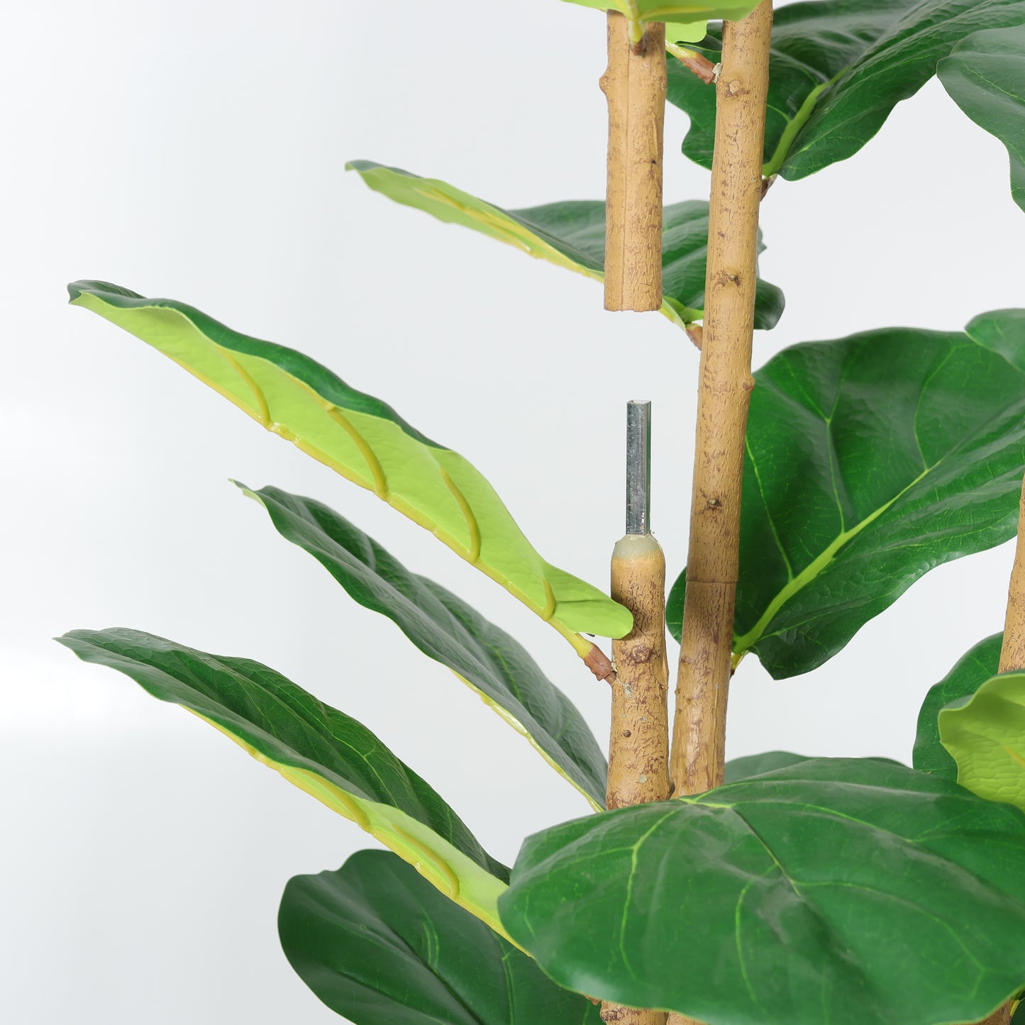 Artificial Fiddle Leaf Fig Tree in White Pot - 63 Inches
