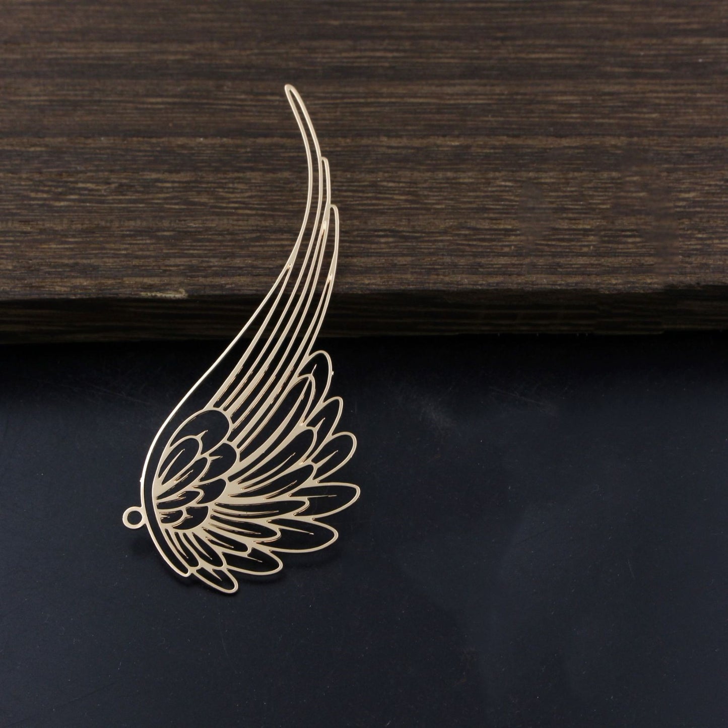 Copper Wing Flower Pendant Jewelry Accessory Gold Silver