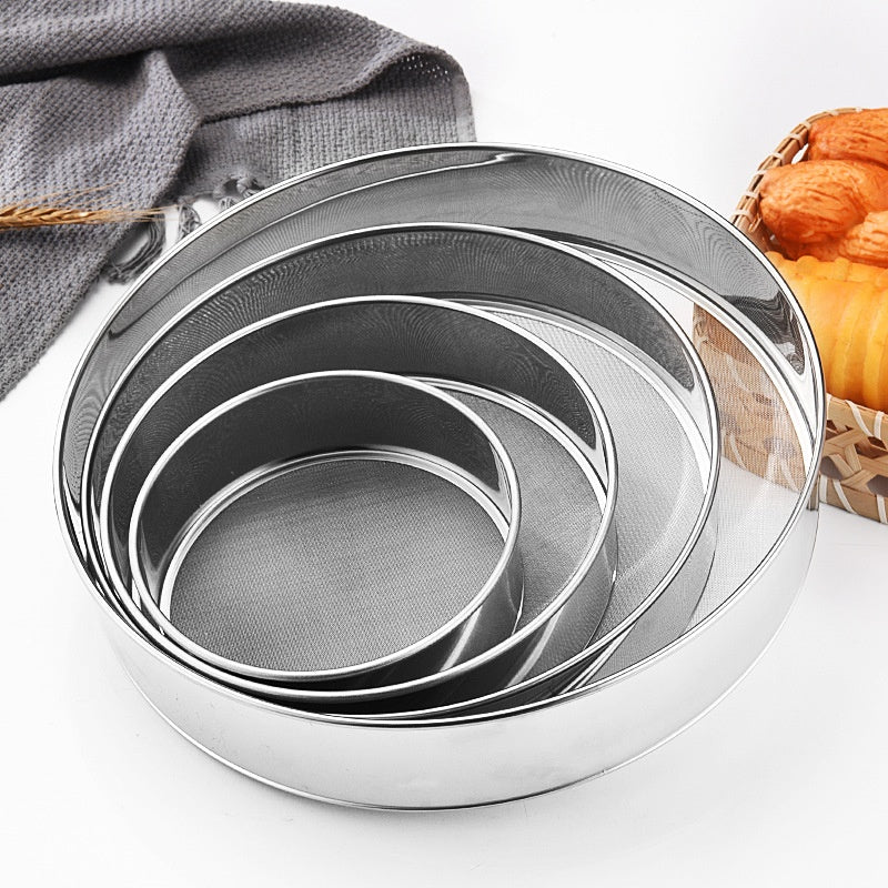 Fine Mesh Handheld Flour Sieve for Baking - Multiple Sizes