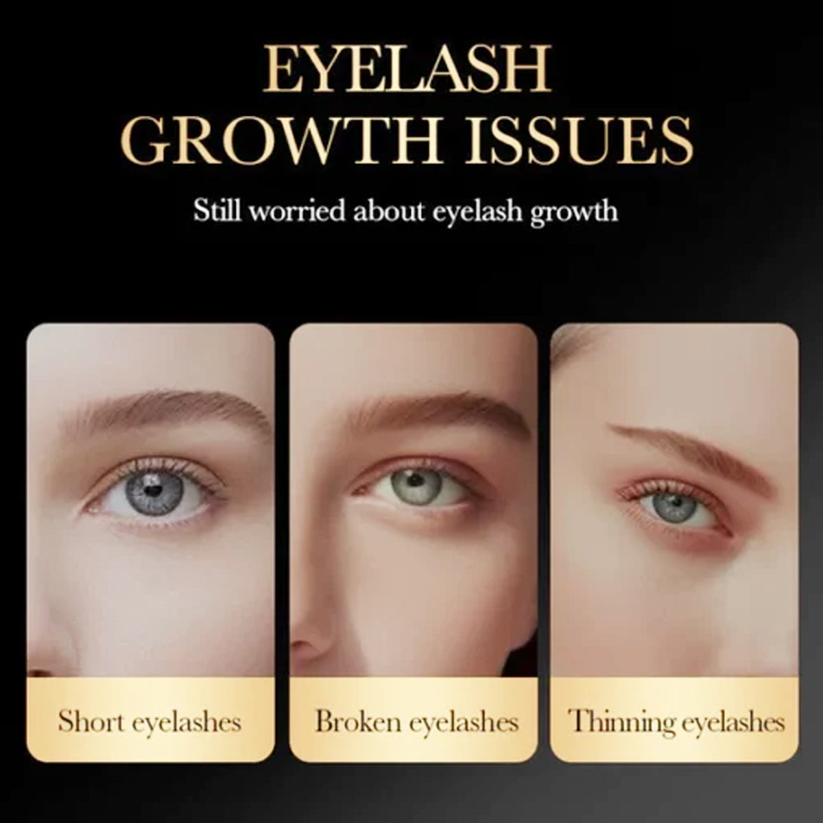 Long Black Eyelash Growth Serum 20ml - Moisturizing & Natural Care
