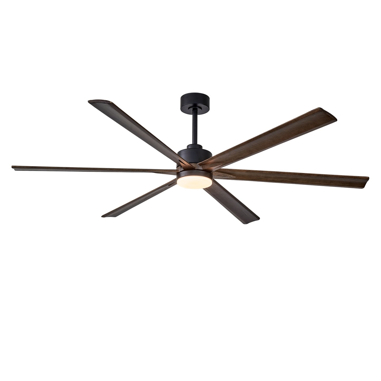 70" Ceiling Fan with Lights - Quiet DC Motor, 6 Speed, Reversible - Matte Black