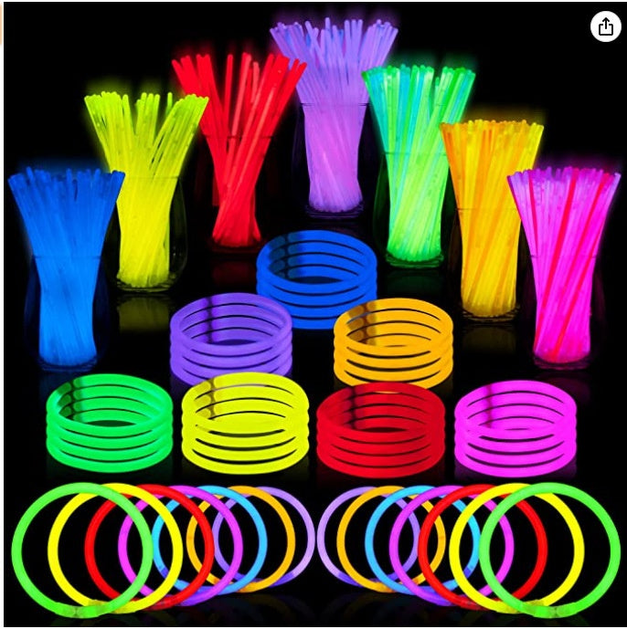 Creative Concert Atmosphere Light Stick Luminous Bracelet 100pcs Assorted Colors
