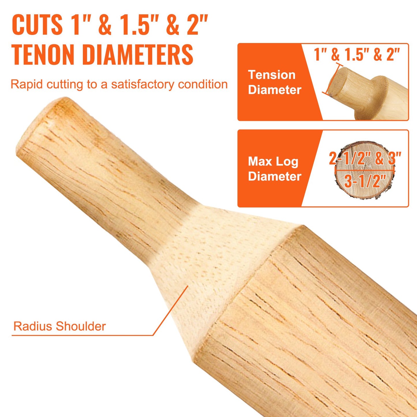 Power Tool Log Furniture Cutter Kit - 1/25.4mm, 1.5/38mm, 2/50.8mm Blades for DIY