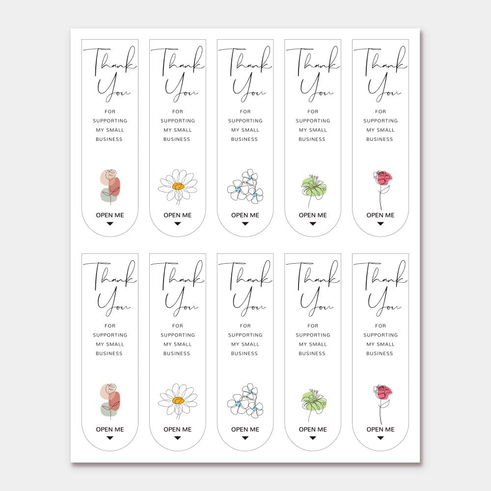 Adhesive Sticker Pack for Packaging - 100 Cute Labels for Home & Kitchen