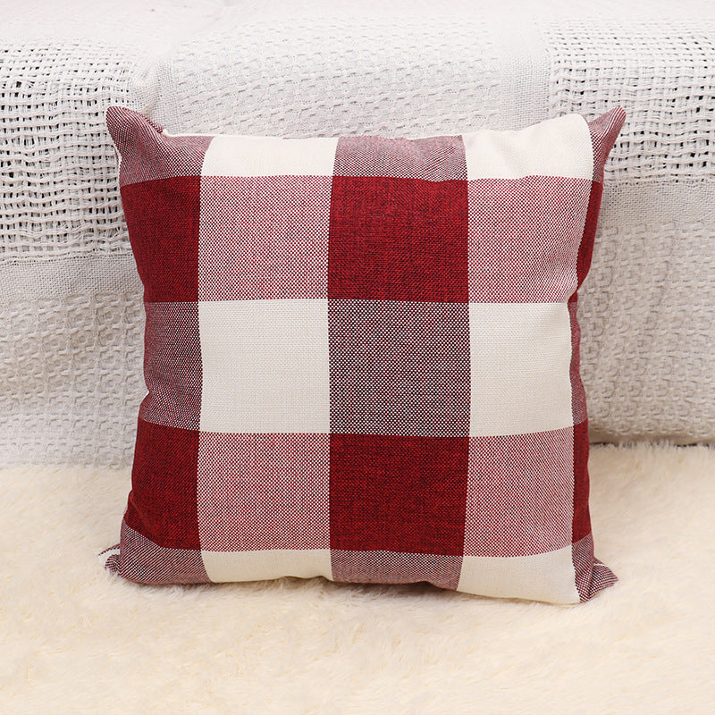 Plaid Pillow Cover for Sofa and Home Decor - Modern Cushion Case