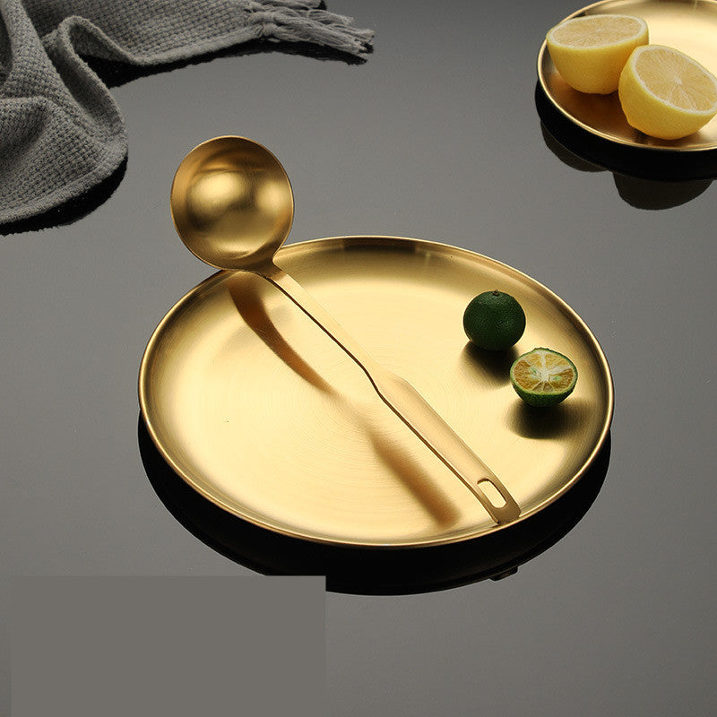 Stainless Steel Gold Plated Cutlery Set with Multiple Styles - Durable Dinnerware