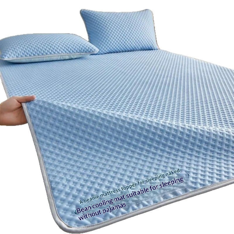 Breathable Summer Cooling Mattress Pad - Ice Silk Bed Mat for Hot Weather