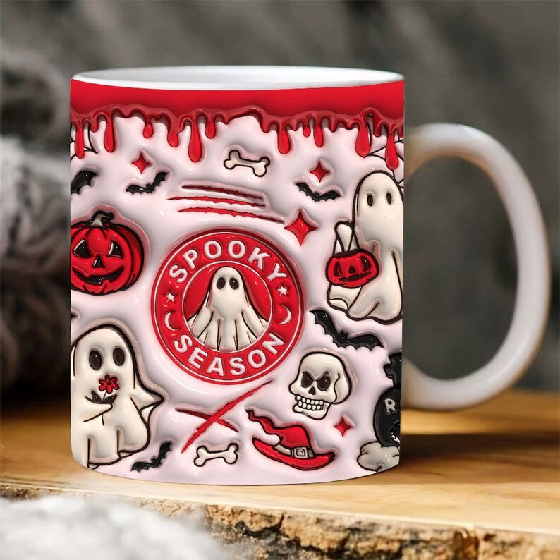 Halloween Pumpkin Ceramic Coffee Mug - 350ml Colorful Home Drinkware