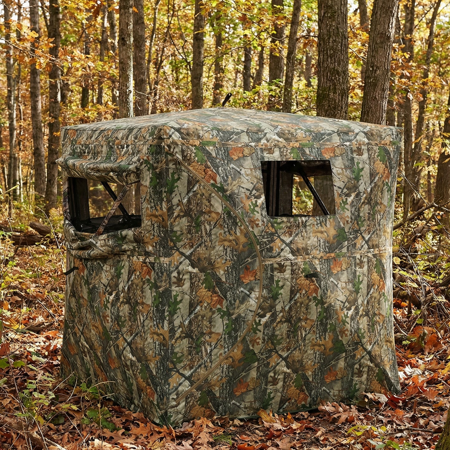 2-Person Camouflage Pop-Up Hunting Blind with 270-Degree View