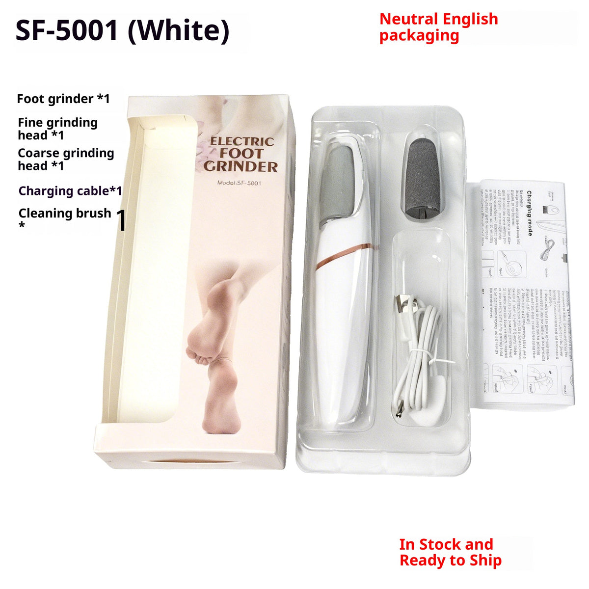 Electric Pedicure Foot File - Dead Skin Remover & Callus Buffer