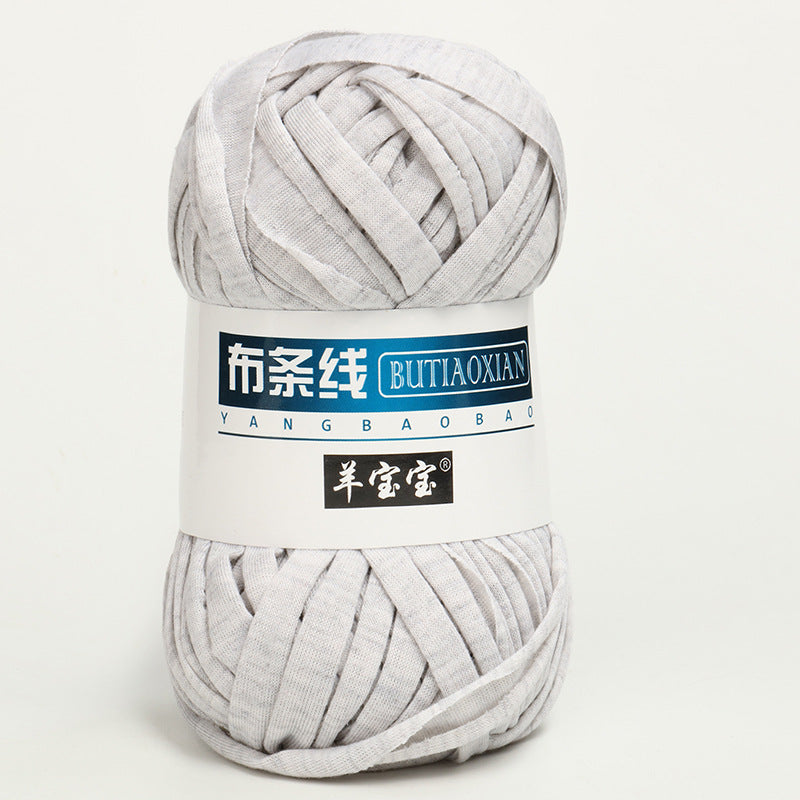 DIY Wool Woven Bag Material Kit - Coarse Wool Ball & Cloth Strips, Multiple Colors