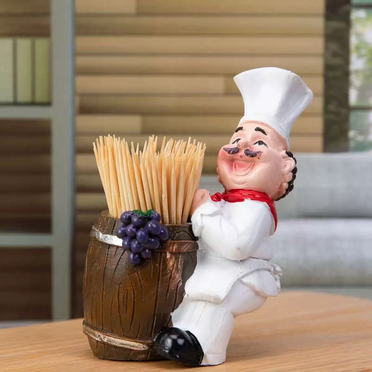 European-Style Toothpick Holder Decor - Home & Garden Resin Ornament