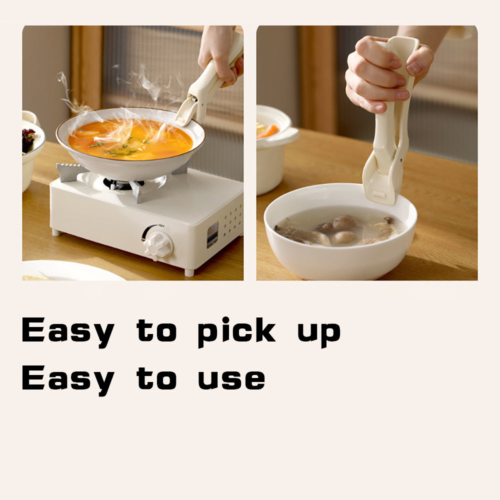Heat-Resistant Silicone Non-Slip Bowl & Pot Gripper - White Kitchen Tool