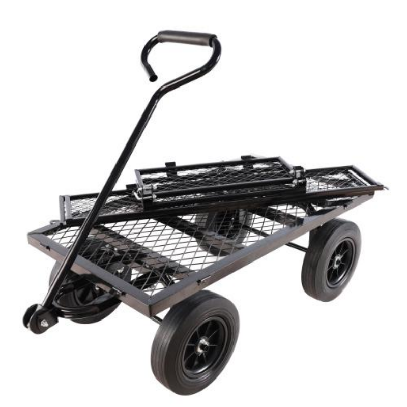 Garden Trolley Cart with Solid Wheels Multi-Functional Tool Cart for Yard and Farm Use