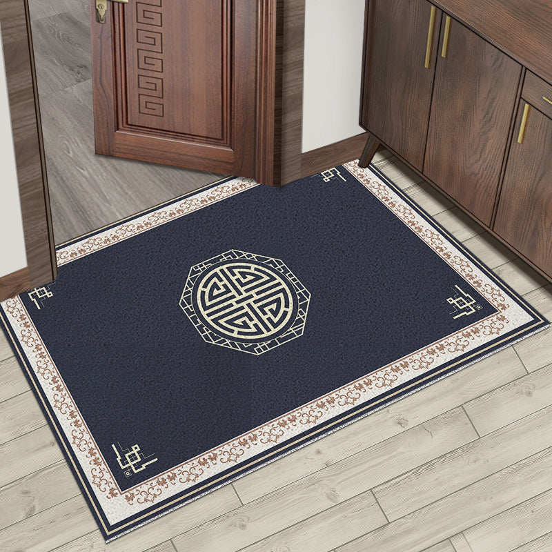 Chinese Style Silk Ring Foot Mat Door Entrance Rug Home Decor