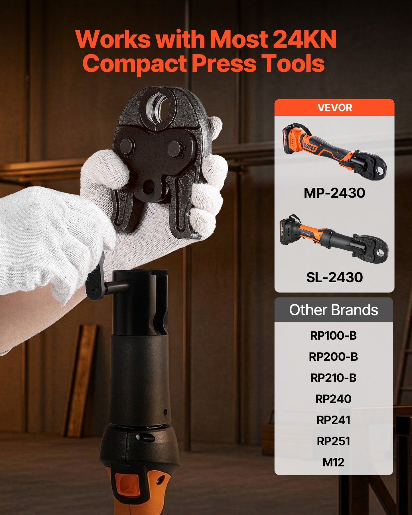 3/4 Inch ProPress Jaw for Compact Press Tools, Hardened Steel Fitting Tool
