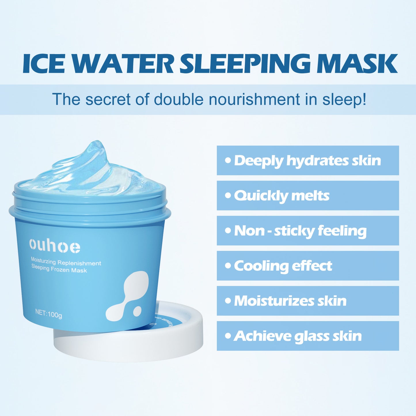 Hydrating Overnight Sleeping Face Mask with Hyaluronic Acid & Aloe Vera