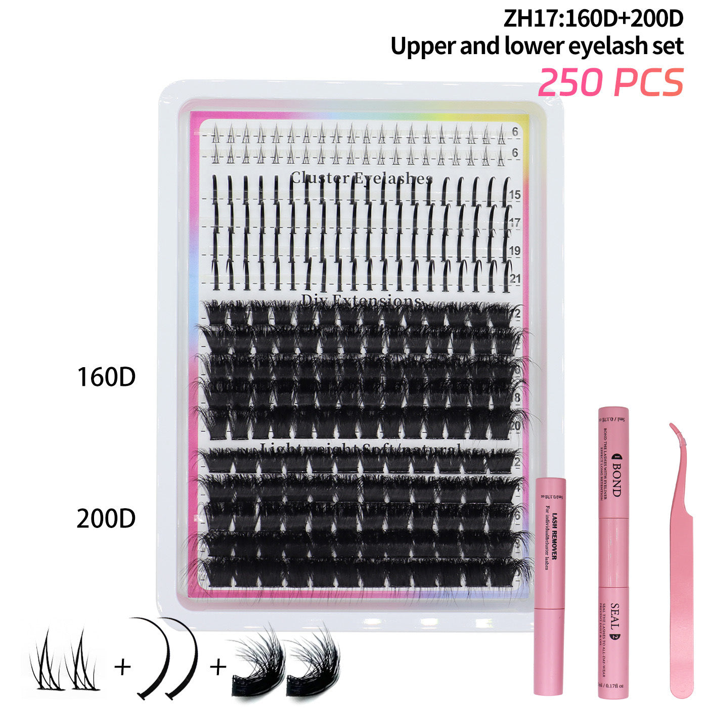 Fairy-Style Segmented Fluffy False Eyelashes - Dense, Volume & Natural Look