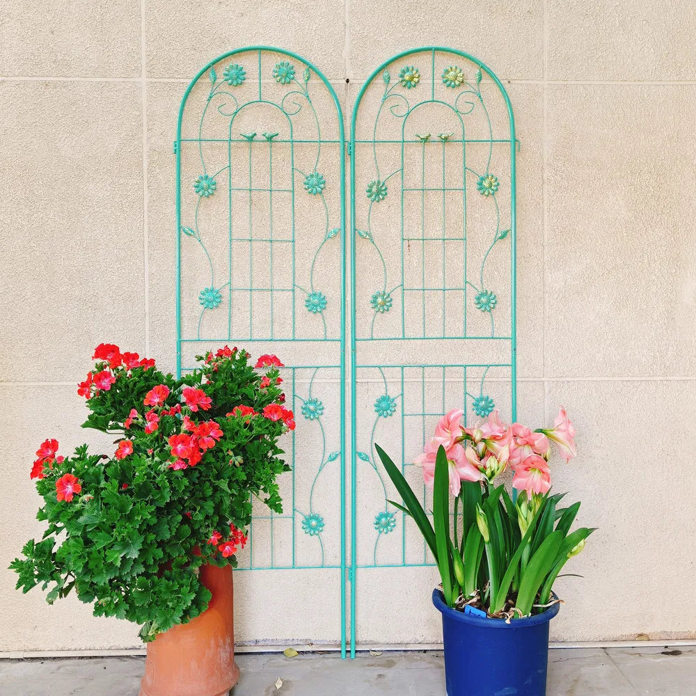 Metal Garden Trellis - 71" x 19.7" Rustproof Support for Climbing Plants
