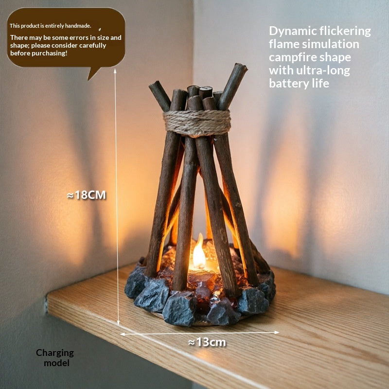 LED Retro Campfire Light - Outdoor & Indoor Decorative Atmosphere Flame Lamp
