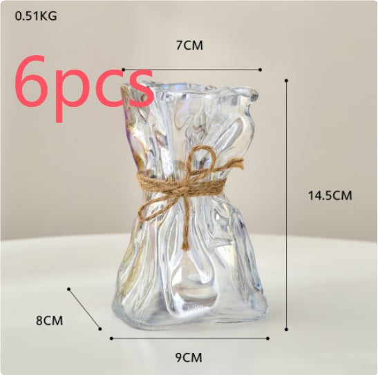 Glass Vase for Dried Flowers - Nordic Home Table Decor Accessory