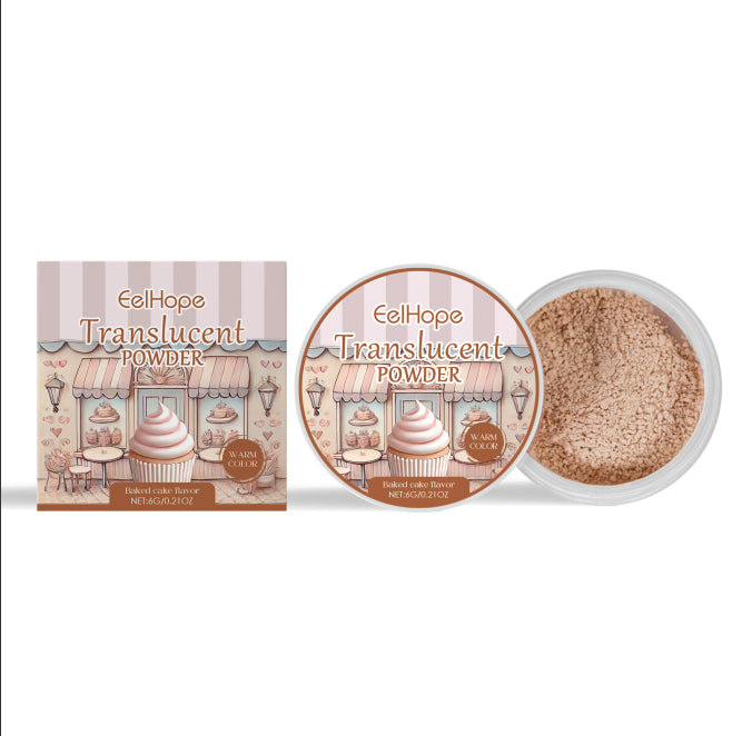 Lightweight Clear Oil Control Setting Powder with Puff - 6g Makeup Loose Powder