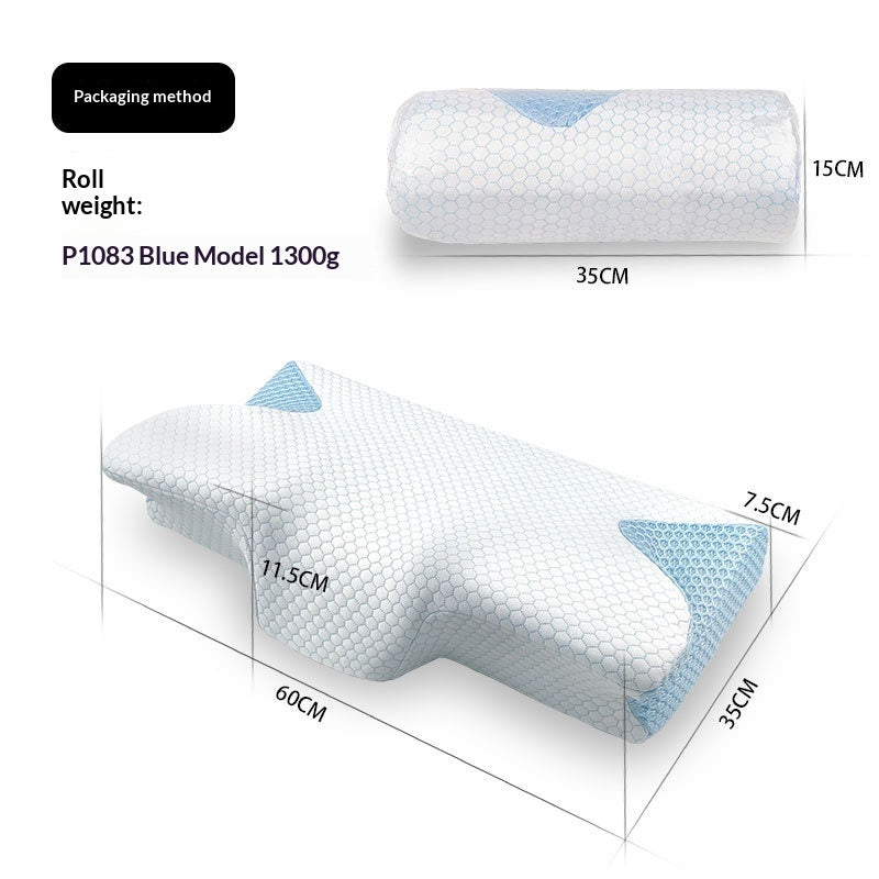 Slow Rebound Memory Foam Neck Pillow - Supportive Travel & Office Cushion