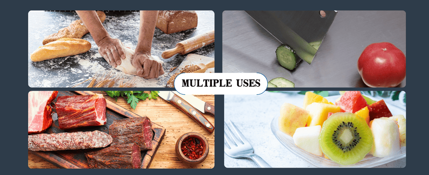Stainless Steel Cutting Board with Lip - Versatile Kitchen Chopping Board