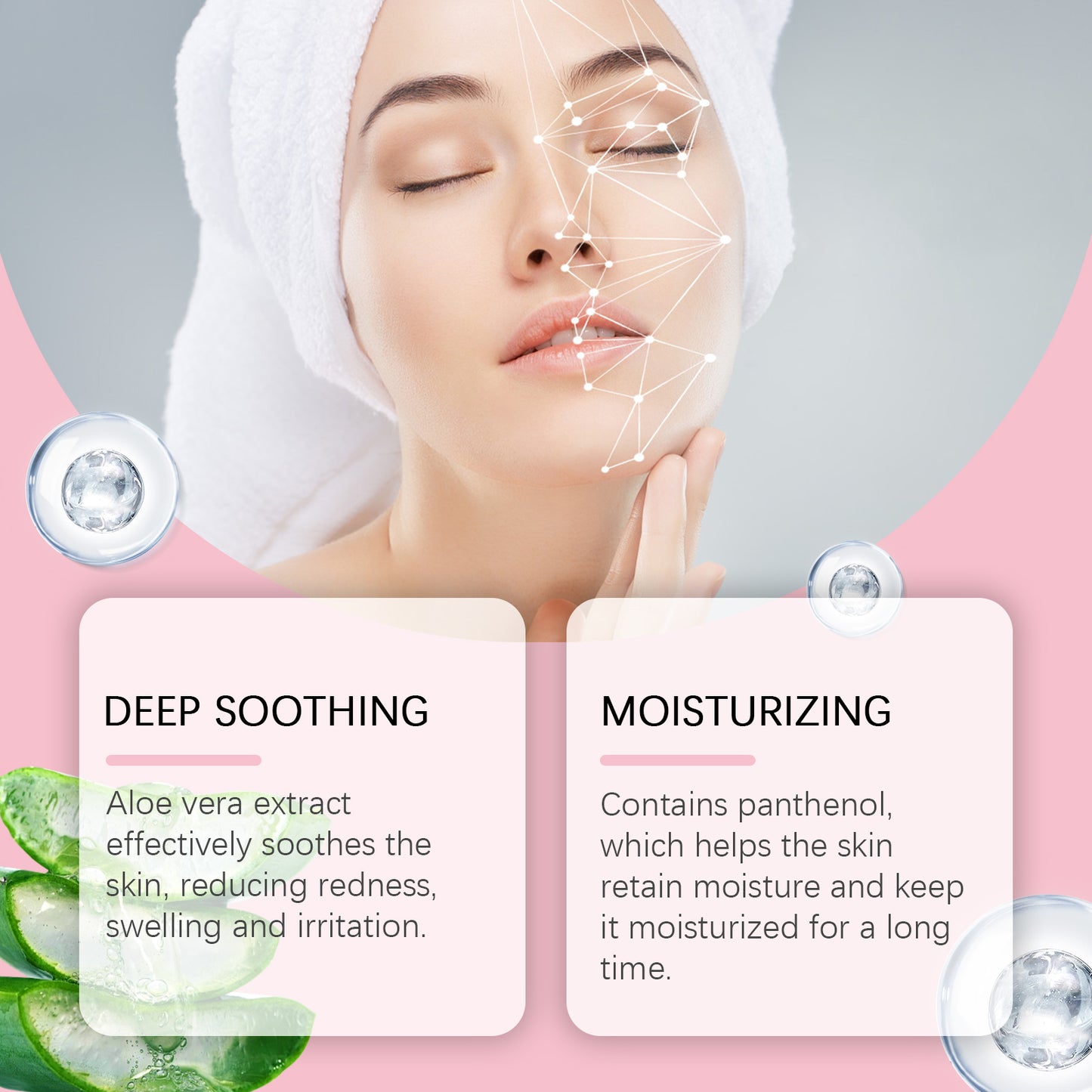 Aloe Vera Moisturizing Face Gel with Vitamin C & Tea Leaf Extract, 100ml
