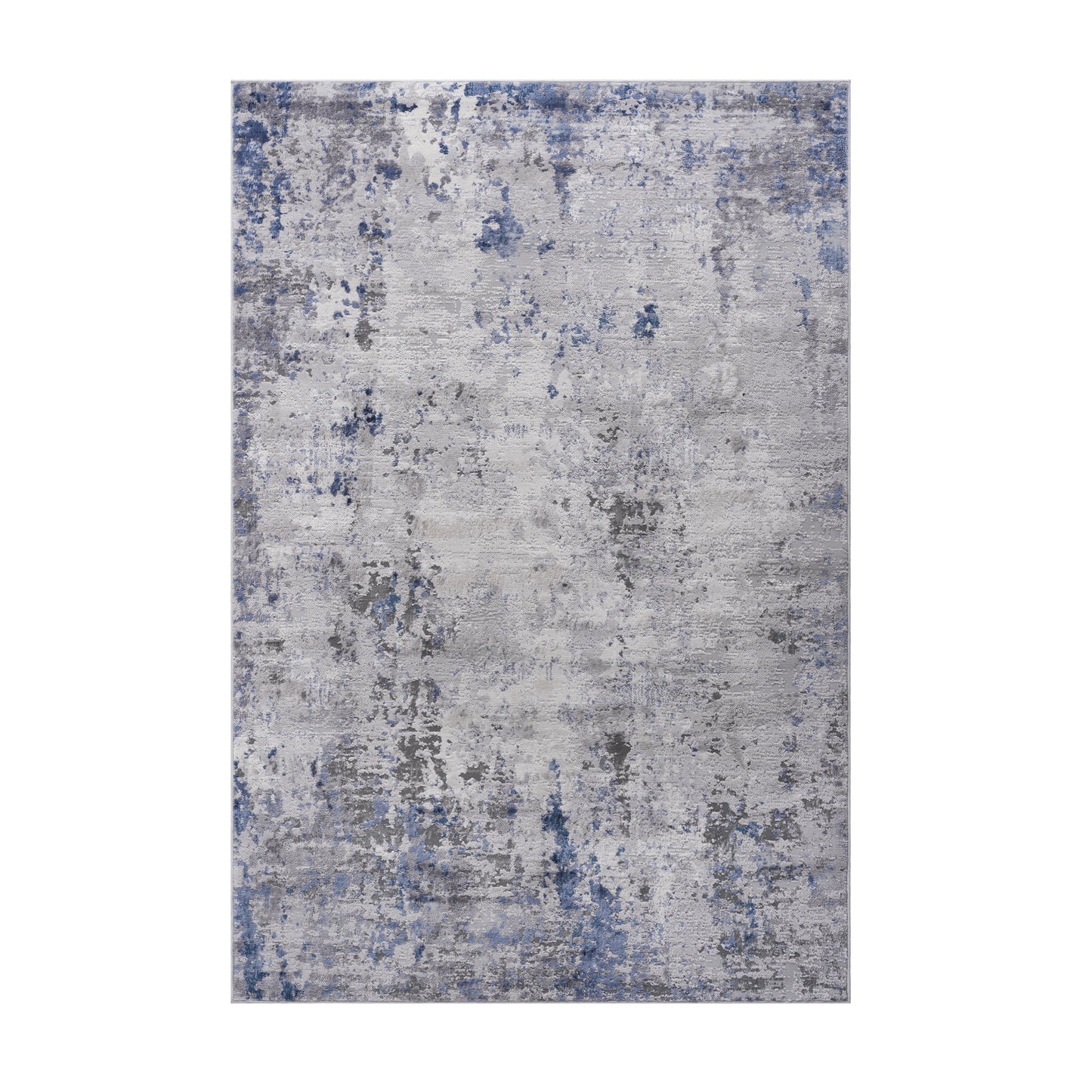 MARFI 8X10 Silver Blue Abstract Area Rug