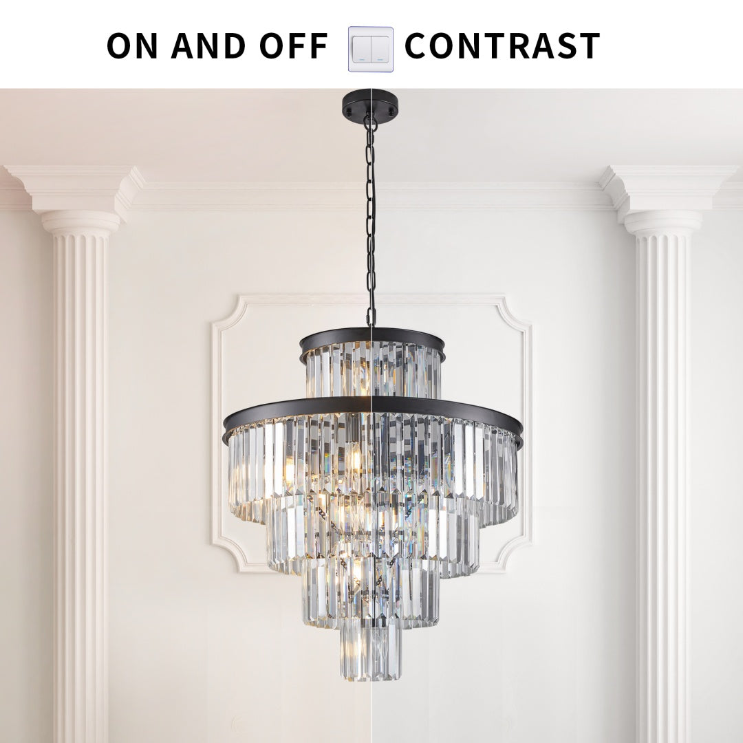 Luxury Crystal Chandelier - 15-Light Pendant Light Fixture