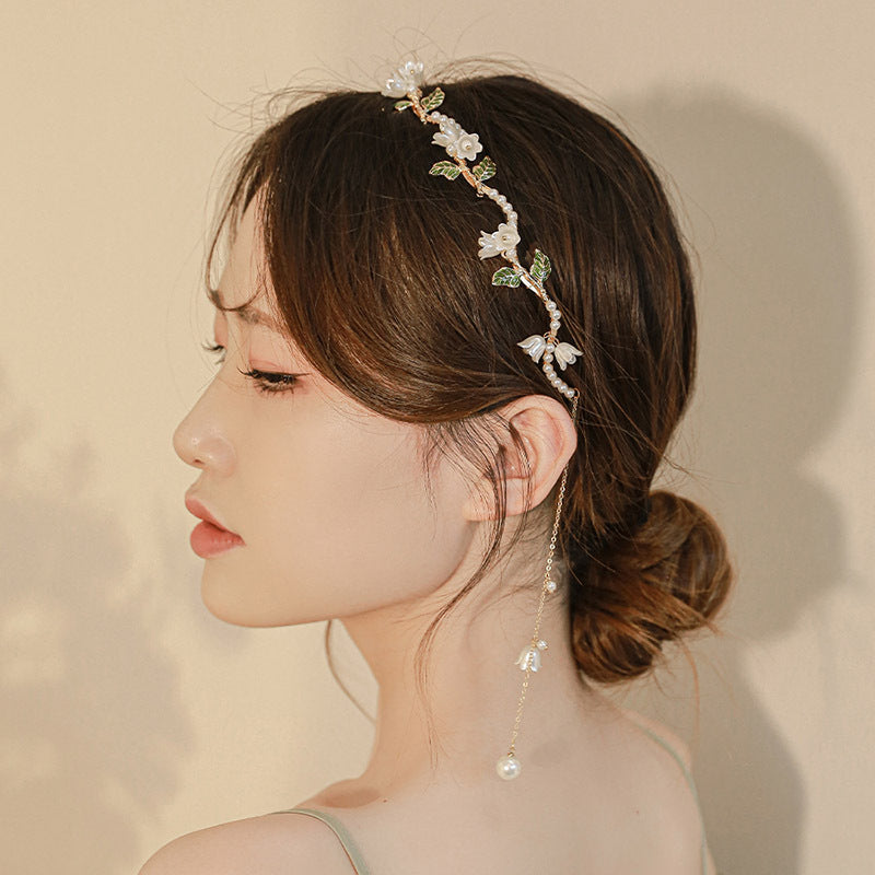 Elegant Pearl Tassel Headband - FS1160