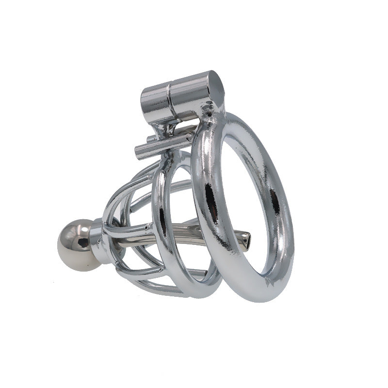 Metal Chastity Cage Lock for Adults - Silver, Multiple Sizes