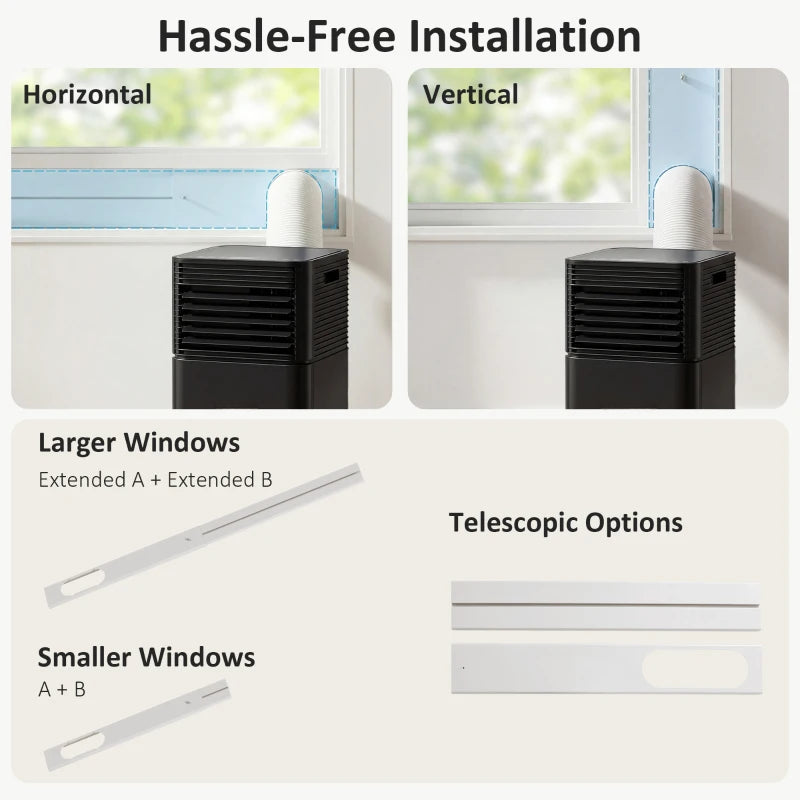 Portable Air Conditioner - 10,000 BTU Cooling - Black