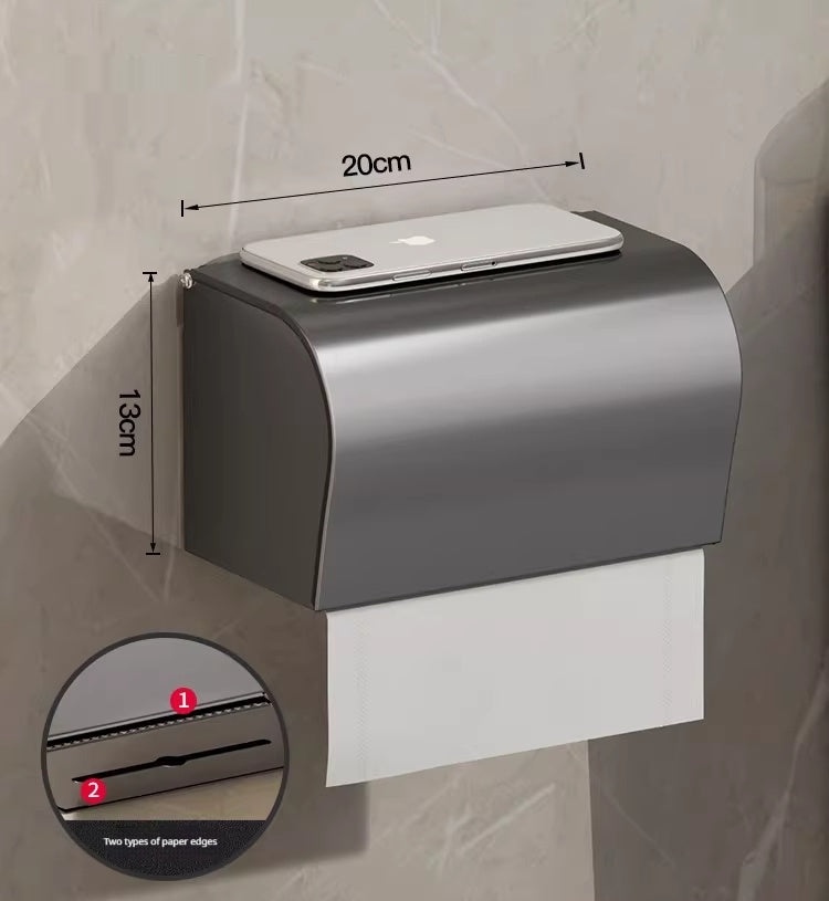 Foldable Bathroom Towel Rack with Hooks - Space Aluminum, No Drilling