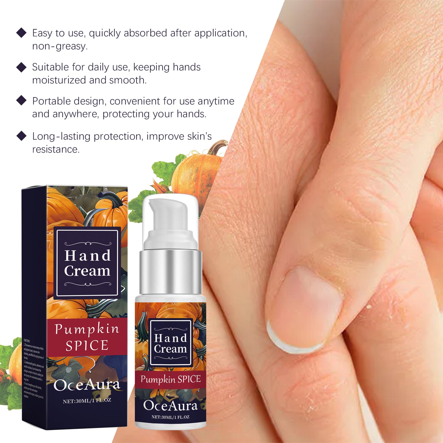 Pumpkin Moisturizing Hand Cream with Shea Butter & Jojoba Oil