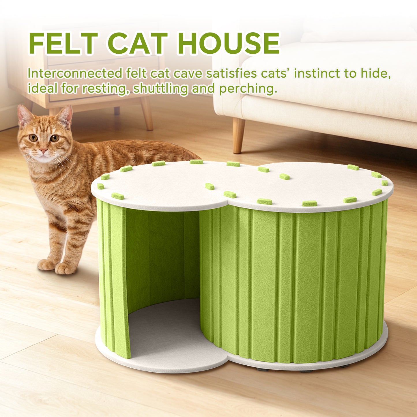 Tunnel Cat Den Self Pickup Pet Nest for Cats - Multiple Colors