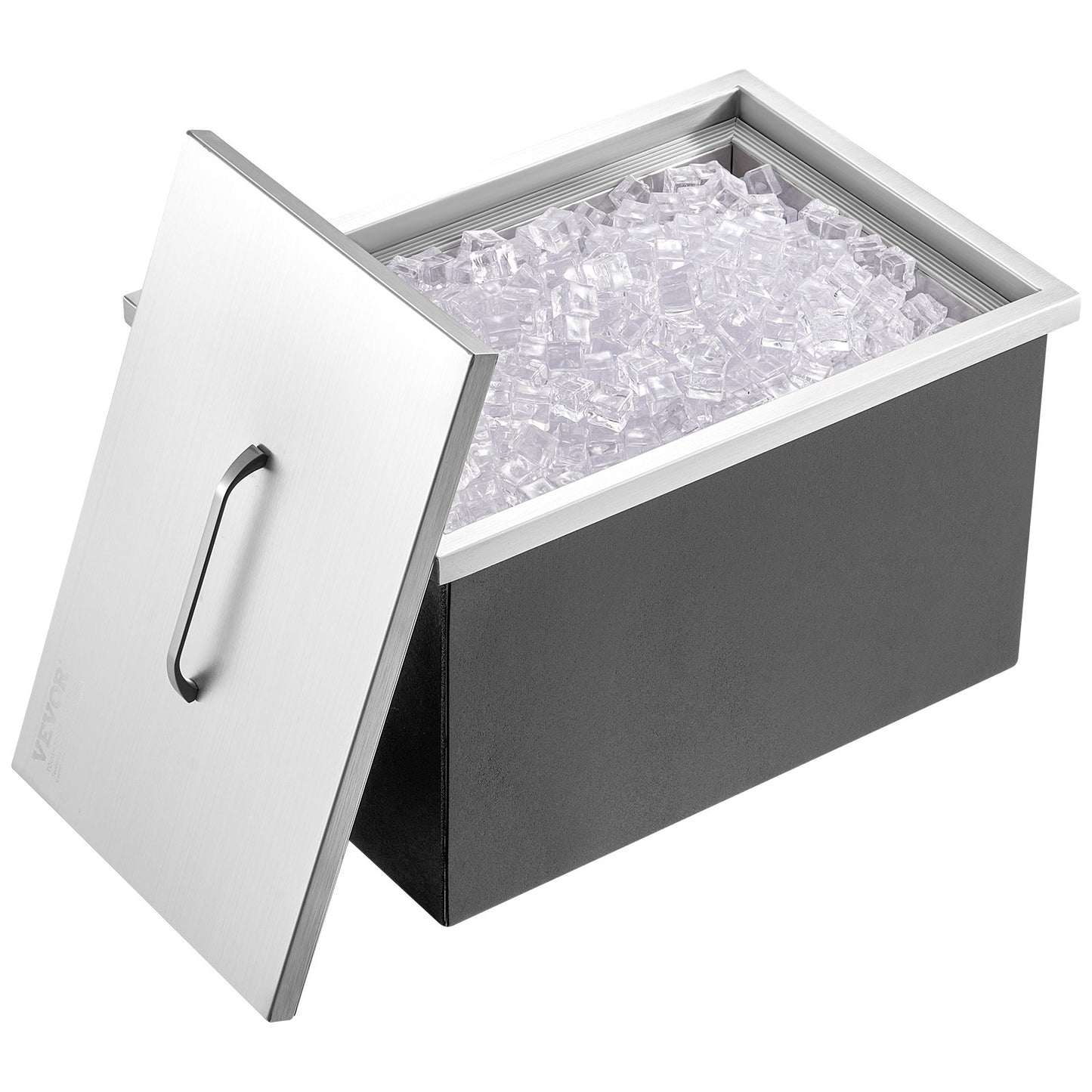 Stainless Steel Drop In Ice Chest - 46QT Outdoor Cooler