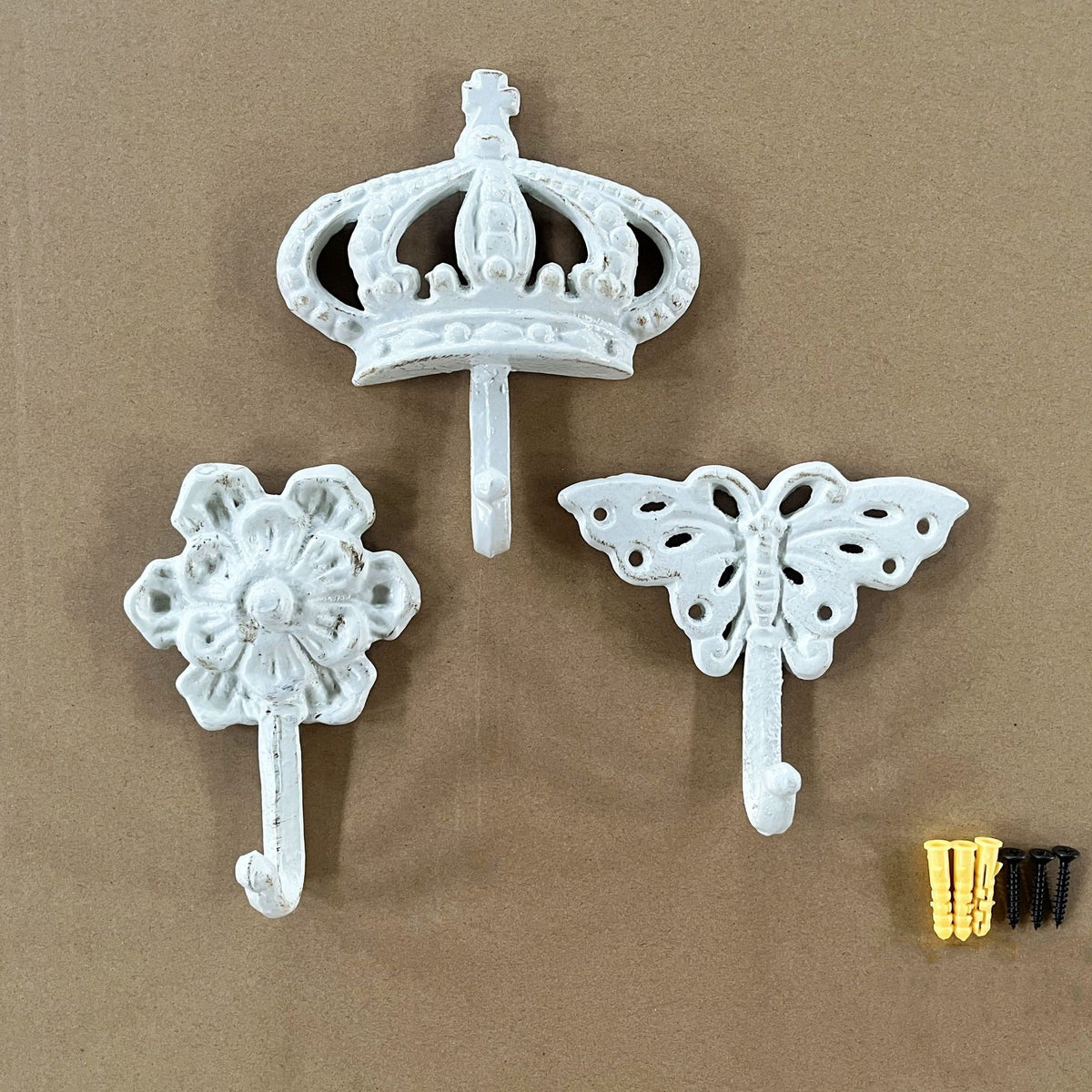 European Style Retro Metal Wall Hook Set Outdoor Garden Decor