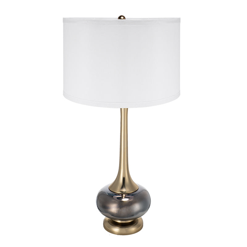 D15x29 Table Lamp With Glass Drum Shade Assembly Required