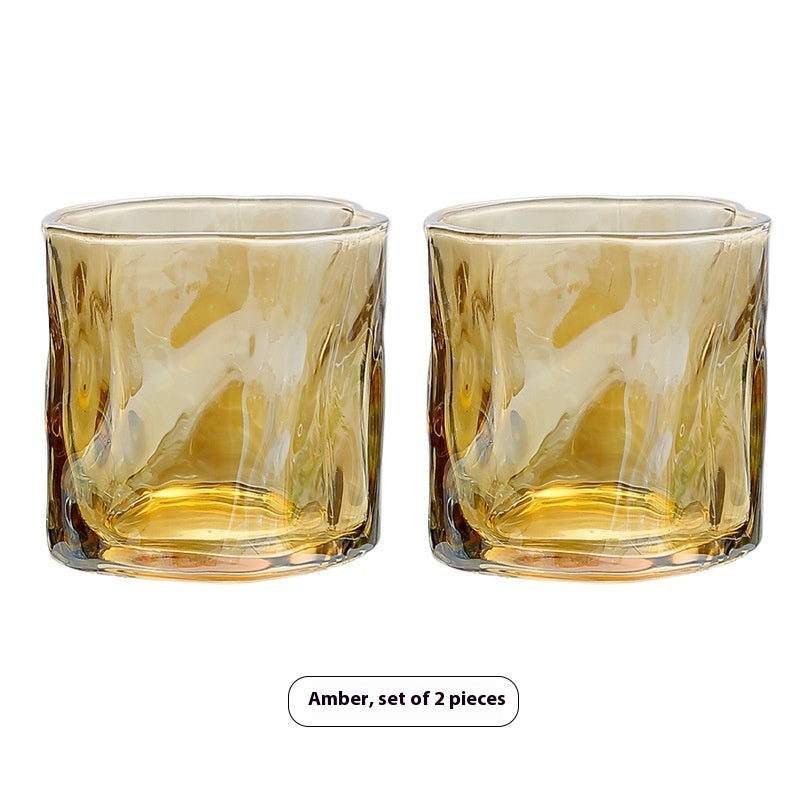 Transparent Twisted Glass Cup Minimalist Drinkware for Home & Kitchen