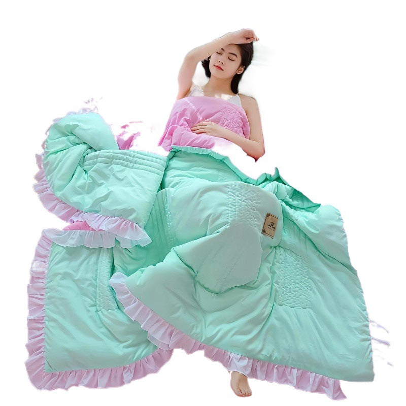 Korean Style Cotton Summer Blanket - Washed Cotton Bedding 200x230cm
